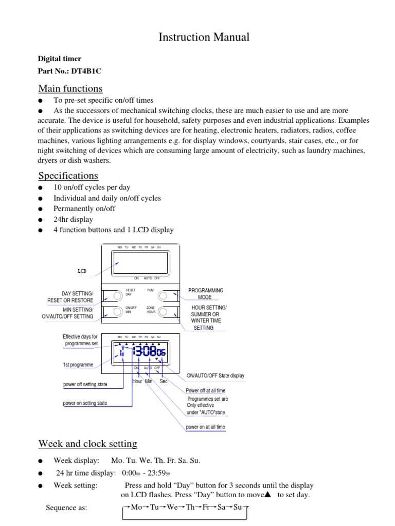 grasslin timer manual instructions