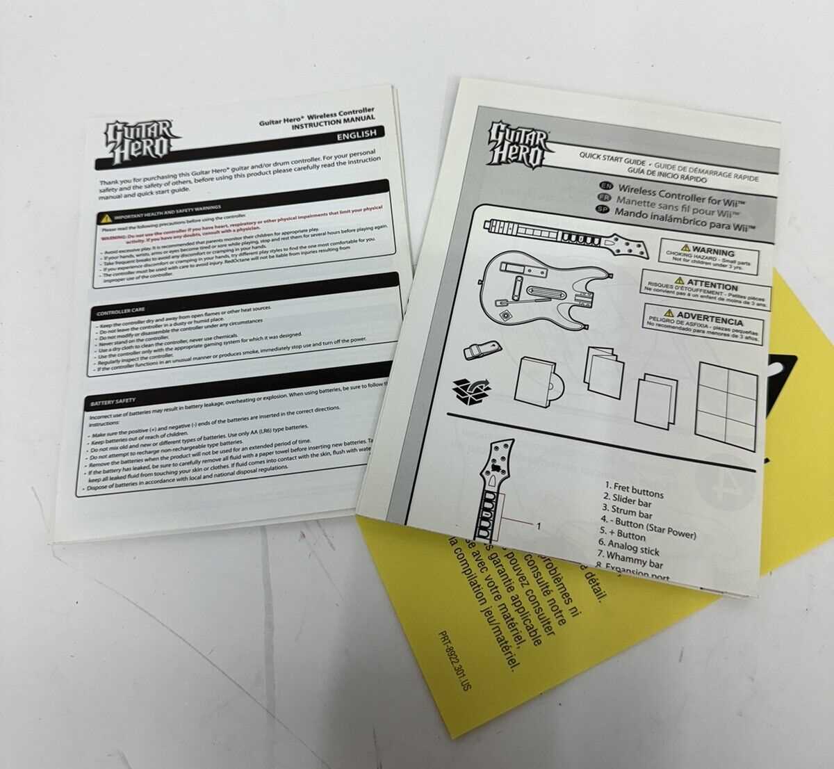 guitar hero 3 instruction manual