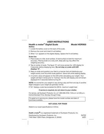 health o meter digital scale instruction manual