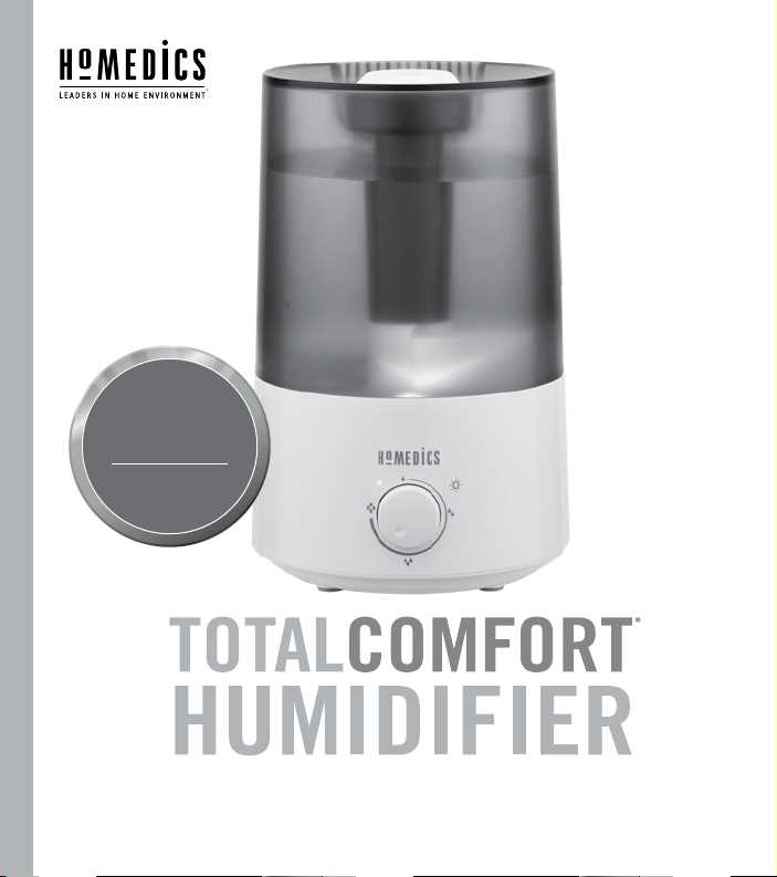 homedics total comfort humidifier instruction manual