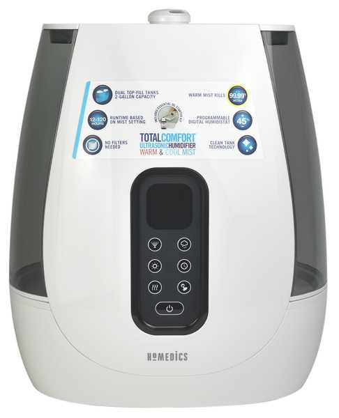 homedics total comfort humidifier instruction manual