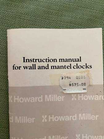 howard miller instruction manual