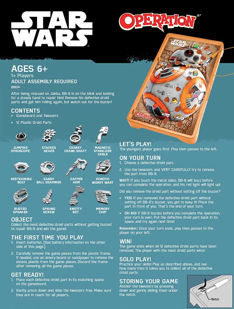 instruction manual board game