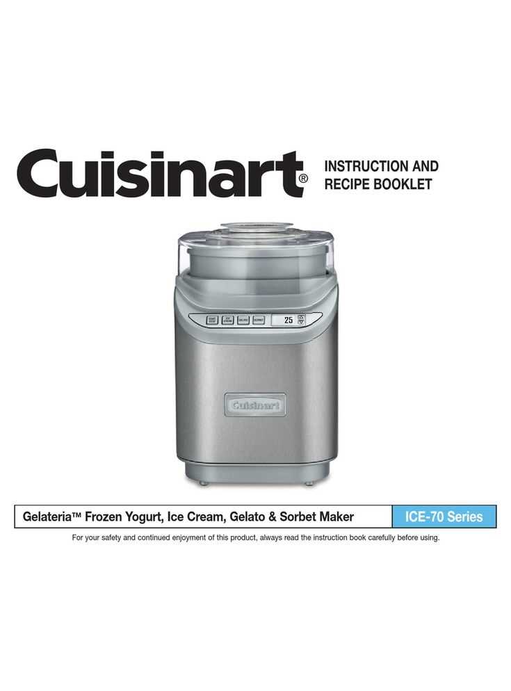 instruction manual cuisinart ice cream maker