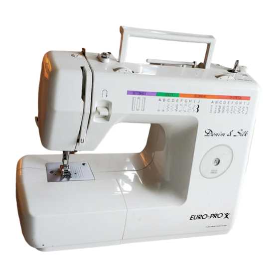 instruction manual for euro pro sewing machine