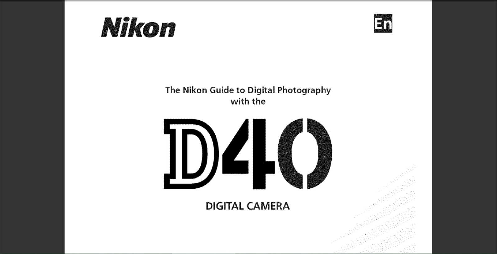 instruction manual for nikon d40 camera