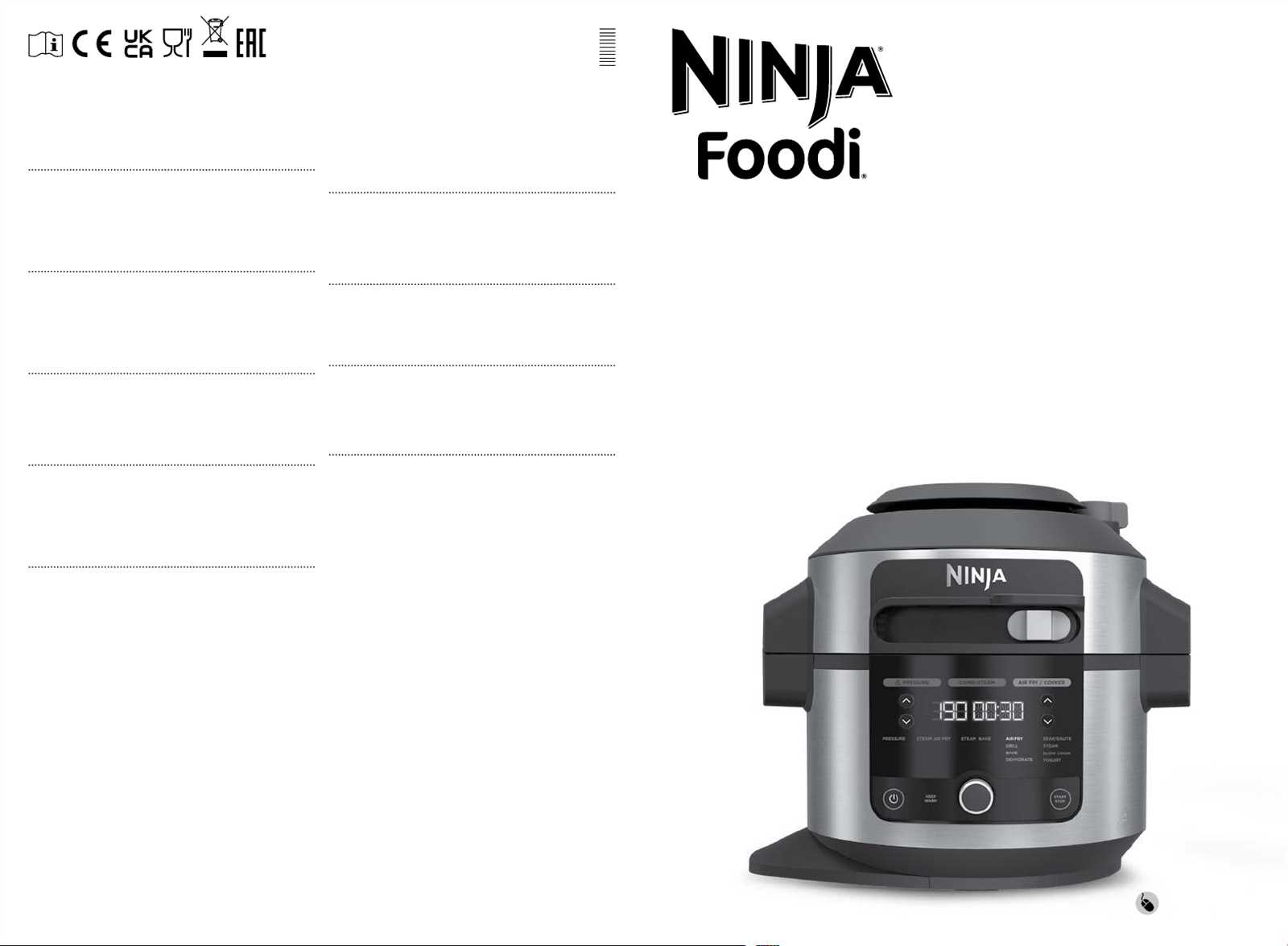 instruction manual for ninja foodi