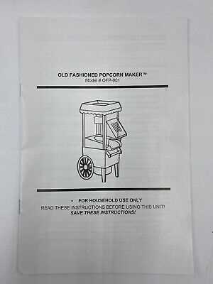 instruction manual for nostalgia popcorn maker