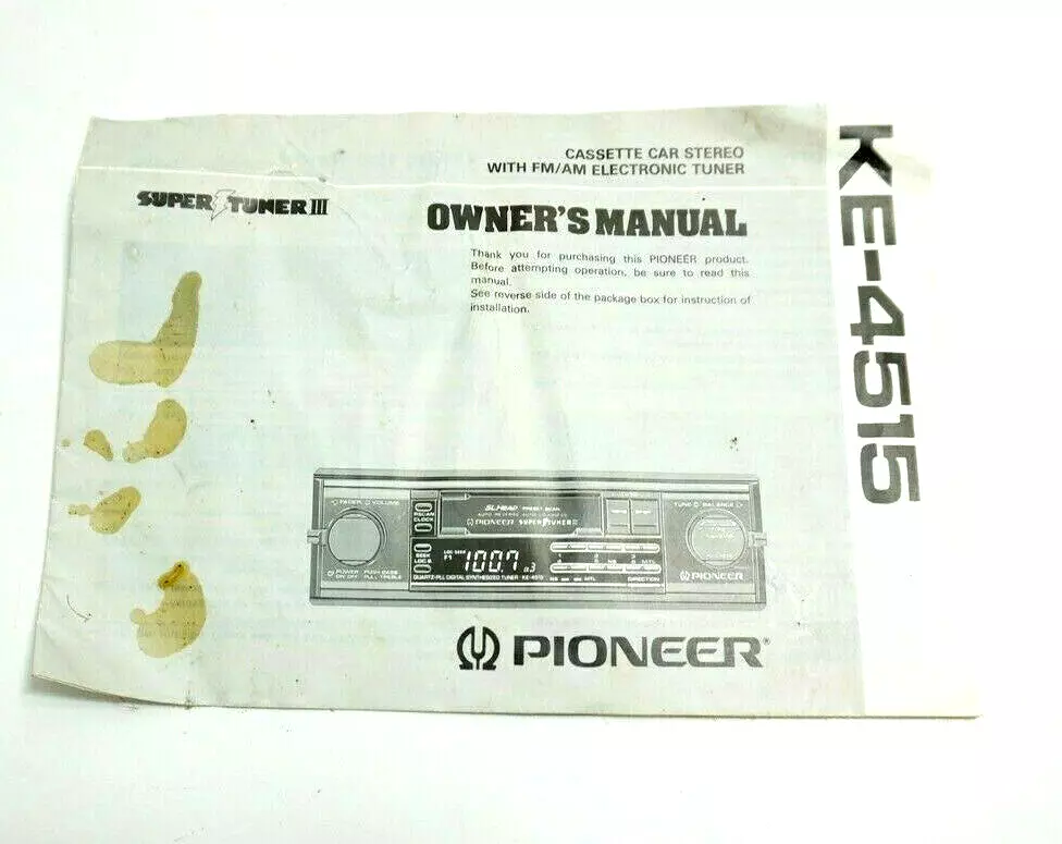 instruction manual for pioneer car stereo