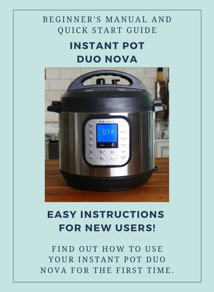 instruction manual instant pot