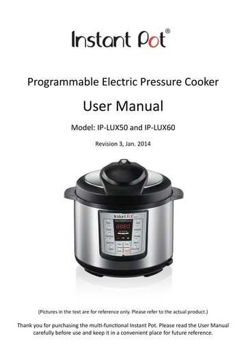 instruction manual instant pot