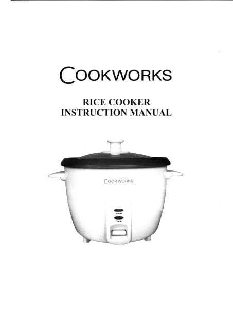 instruction manual of rice cooker