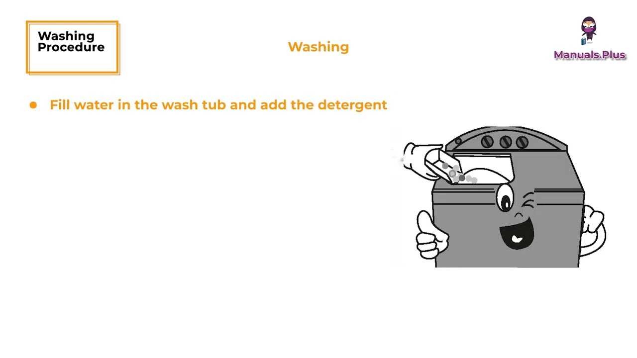 instruction manual of washing machine