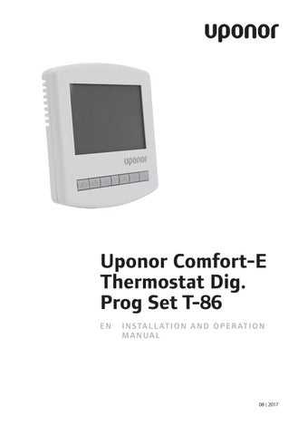 instructions uponor thermostat manual