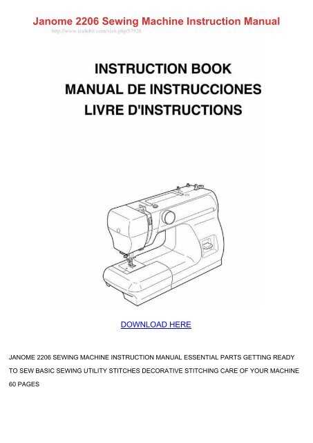 janome 4618le instruction manual