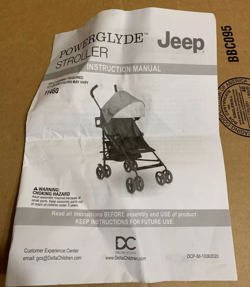 jeep jogging stroller instruction manual