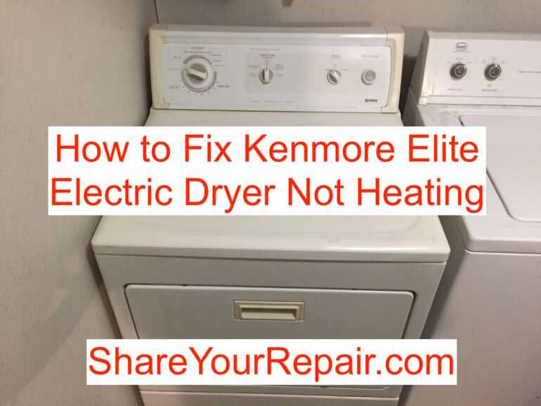 kenmore elite dryer instruction manual