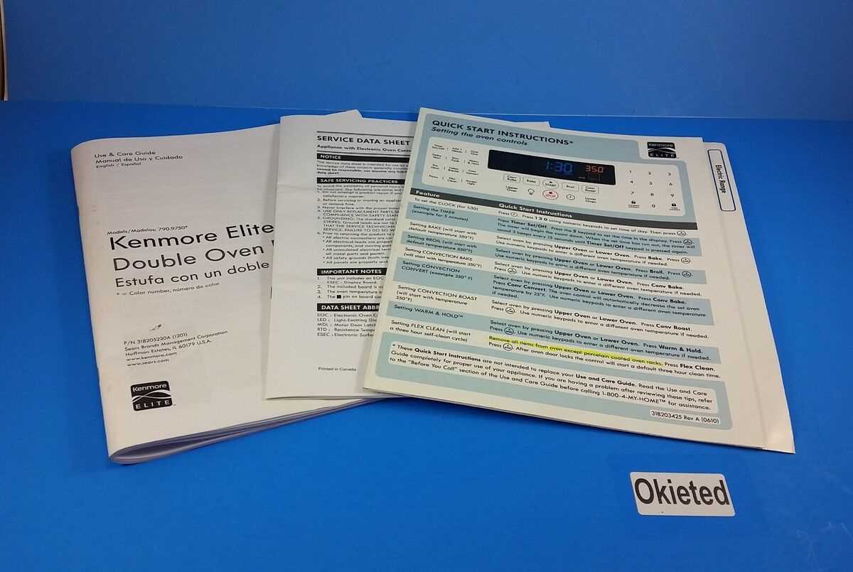 kenmore range instruction manual