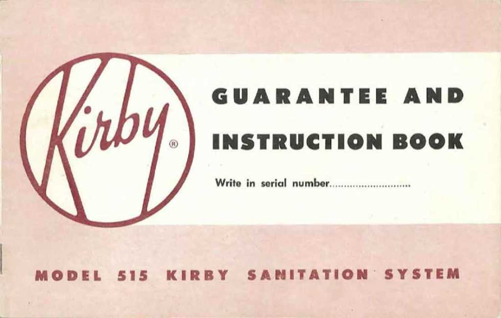 kirby g6 instruction manual