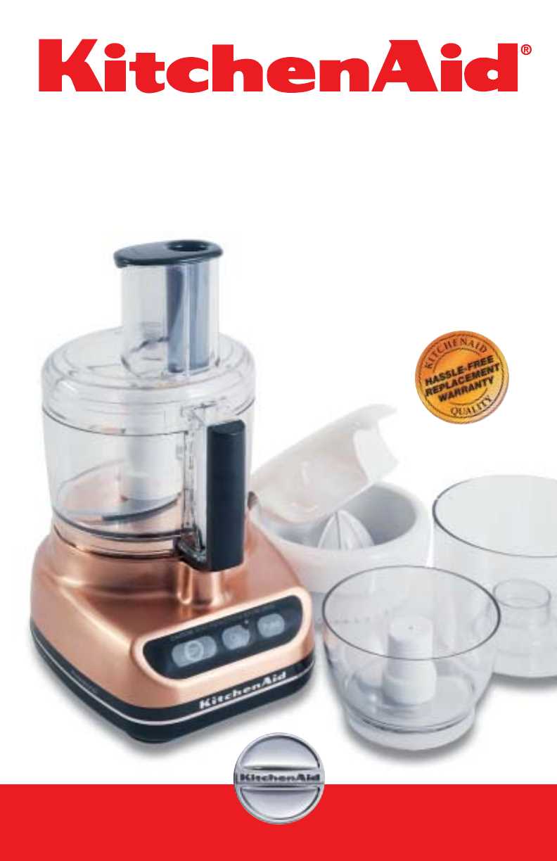 kitchenaid artisan food processor instruction manual