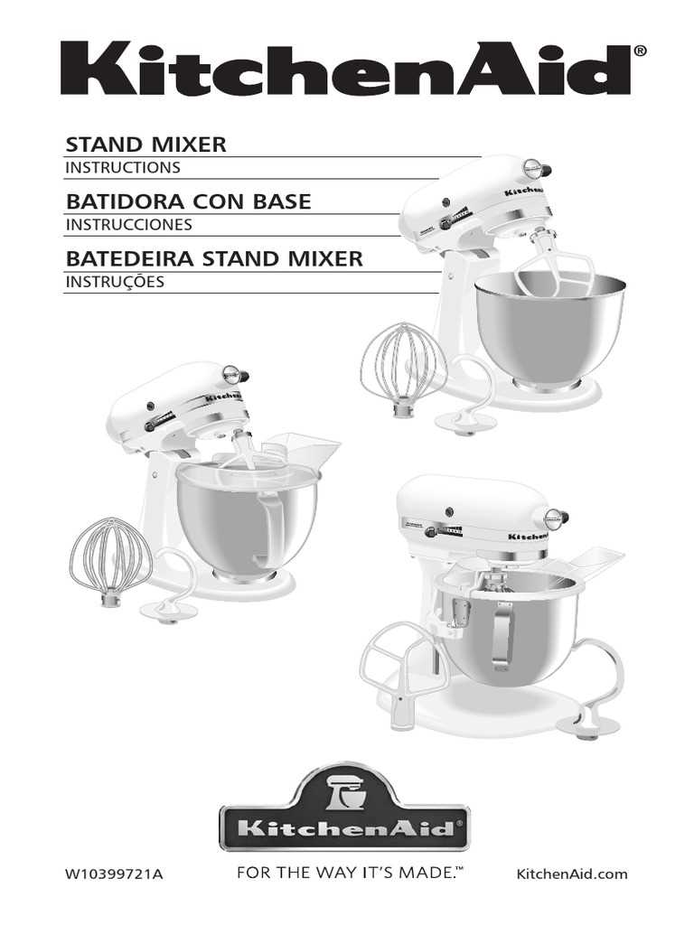 kitchenaid artisan stand mixer instruction manual