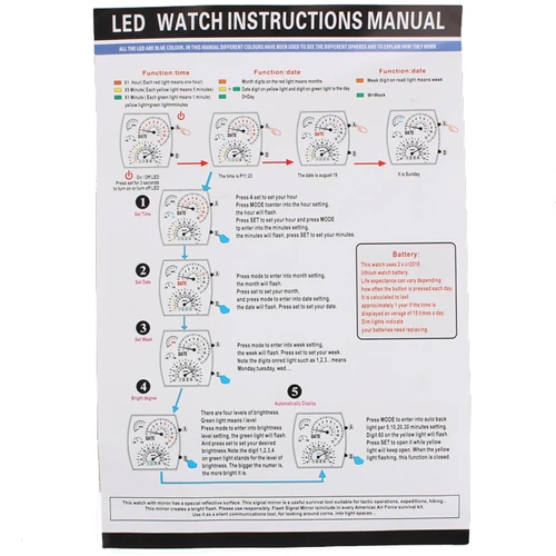 led watch instructions manual