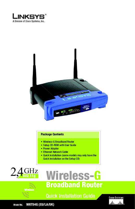 linksys wrt54g instruction manual