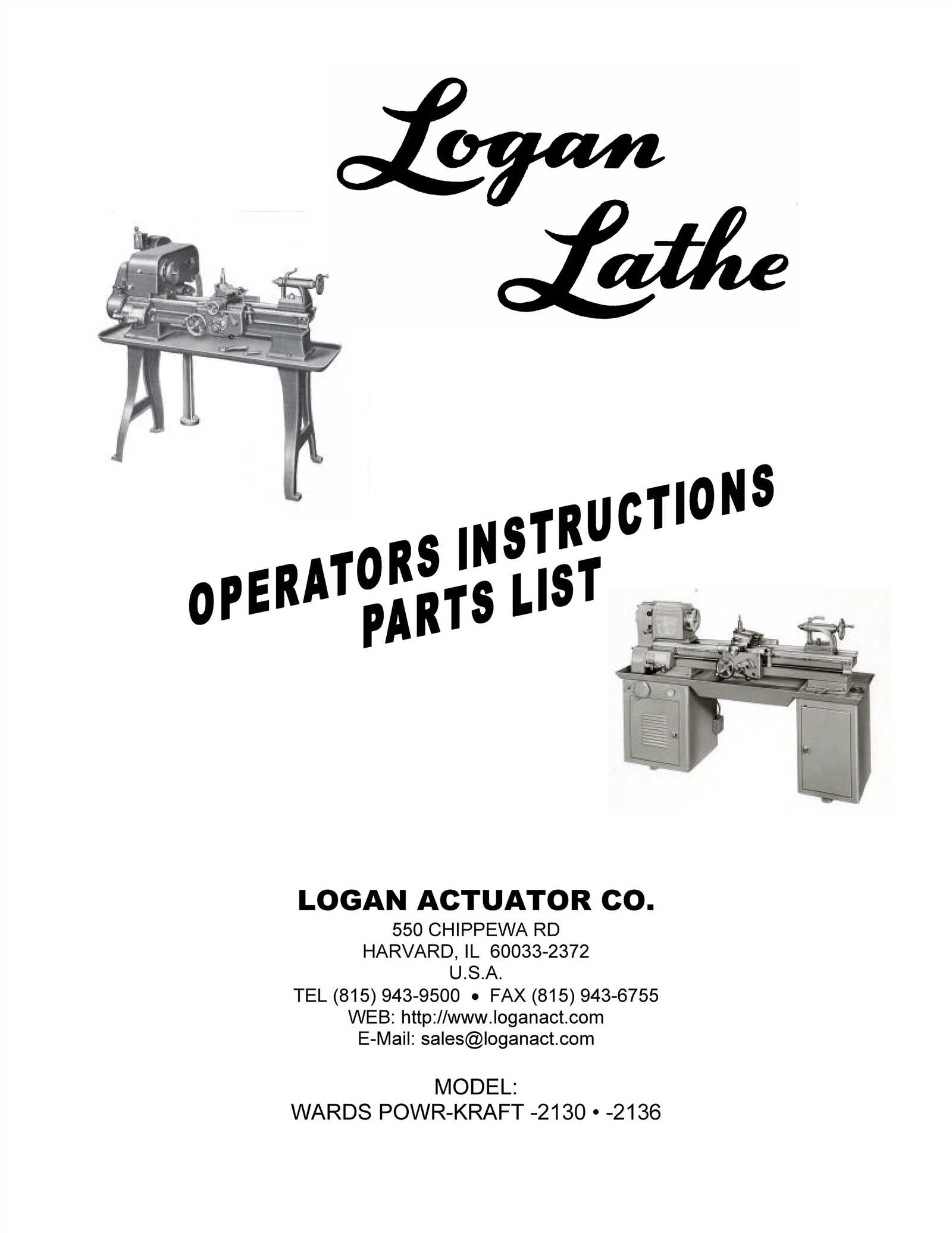 logan 820 lathe instruction manual