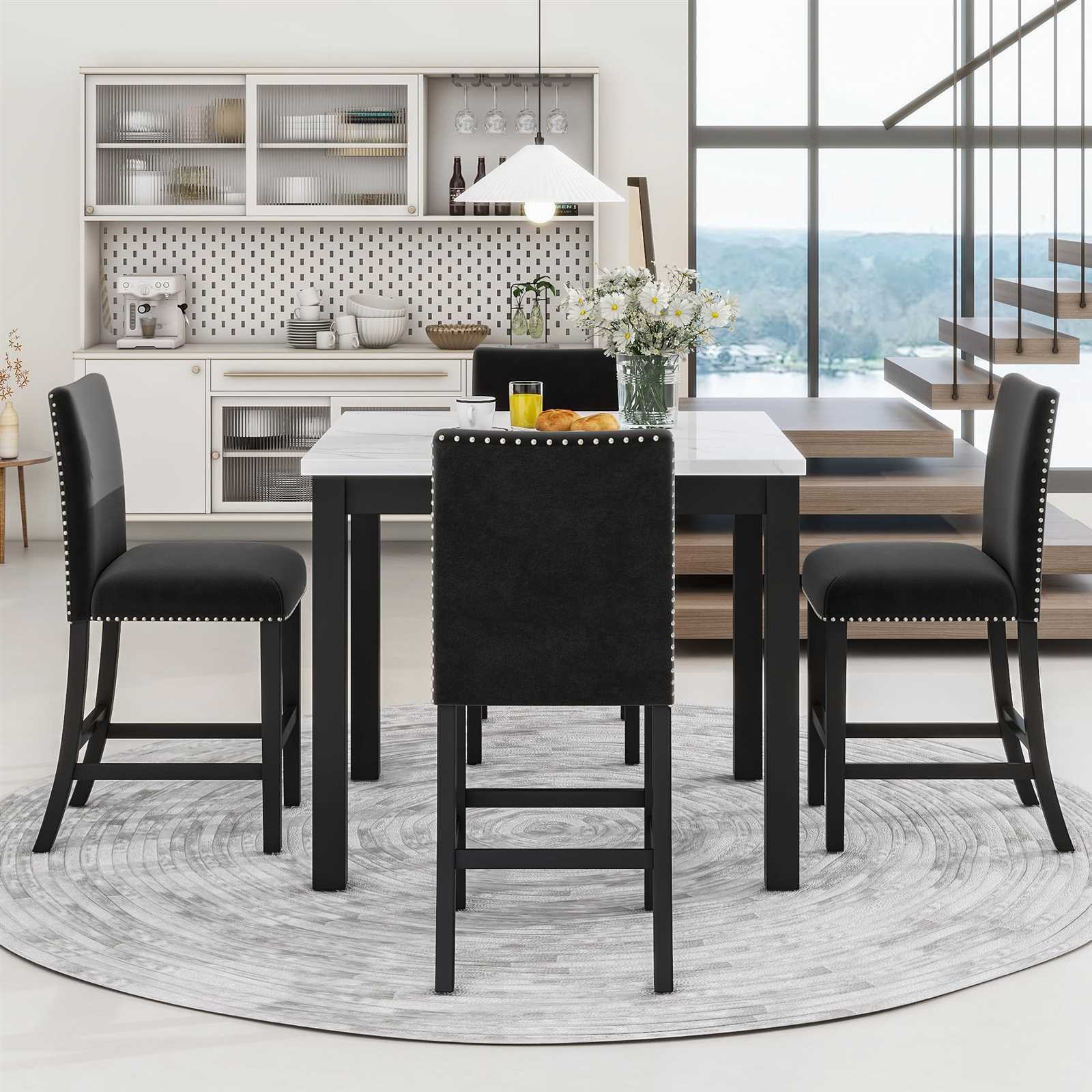 mainstays 5 piece counter height dining set instruction manual