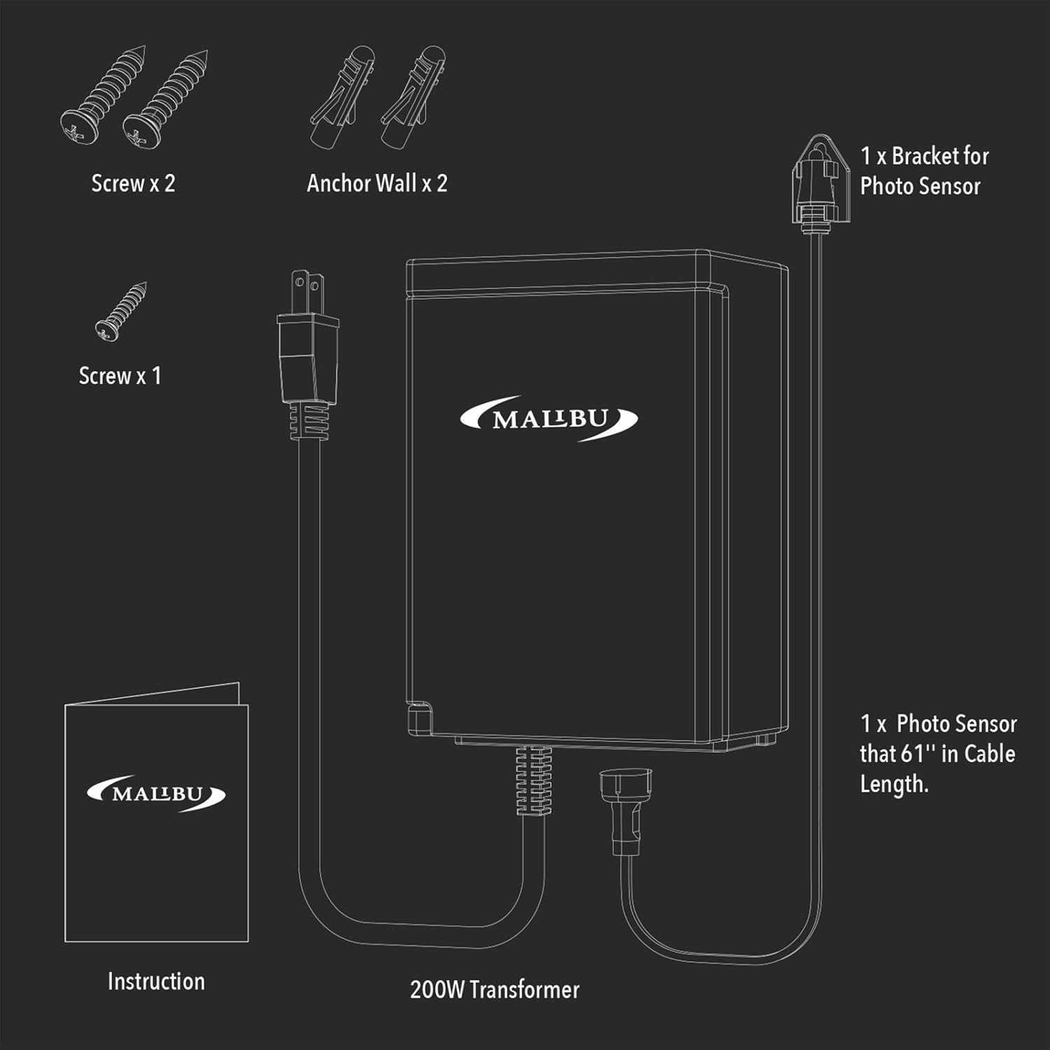 malibu 600 watt transformer instruction manual