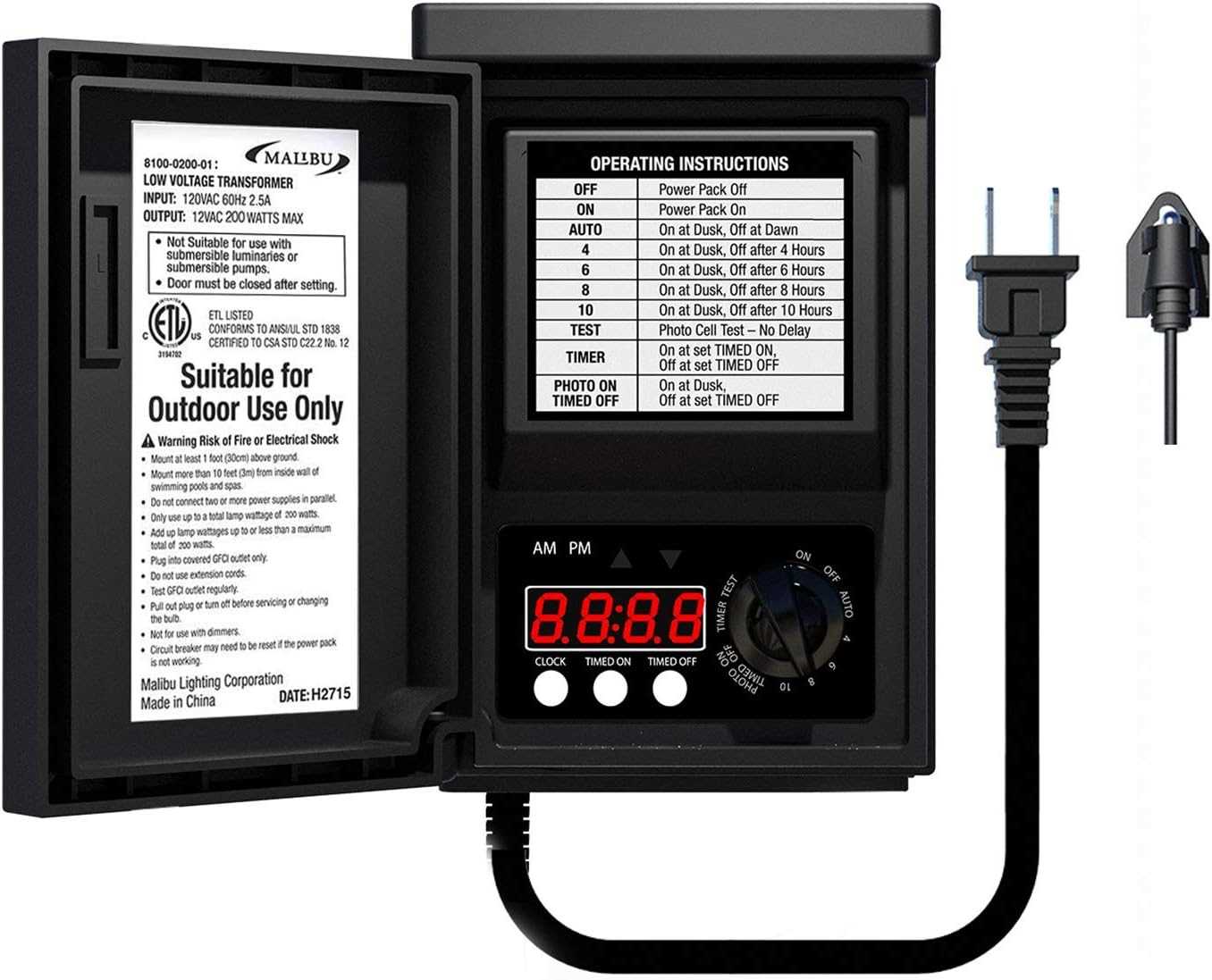 malibu 600 watt transformer instruction manual