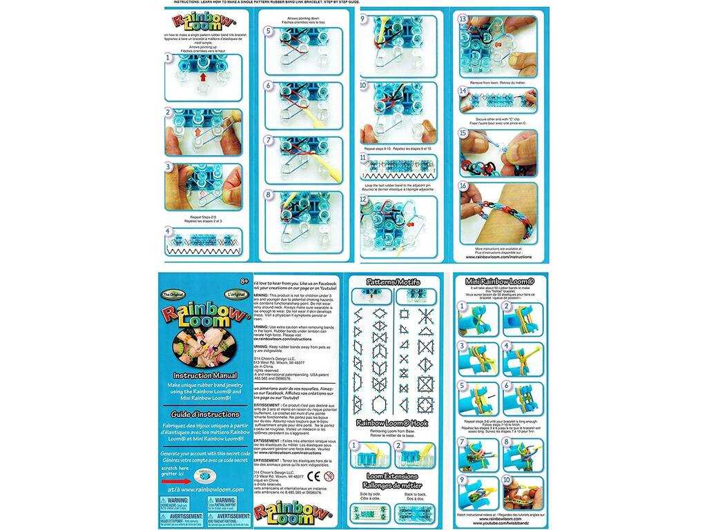 manual step by step rainbow loom instructions printable