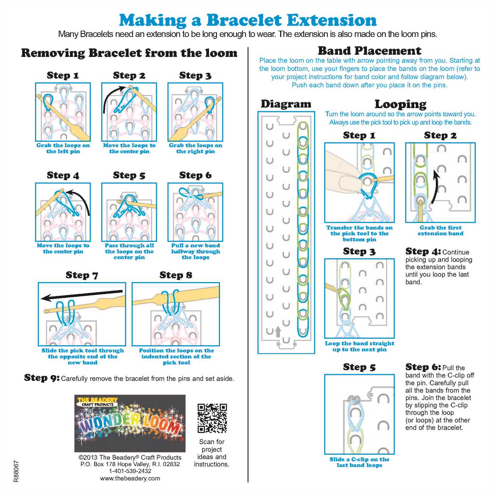 manual step by step rainbow loom instructions printable