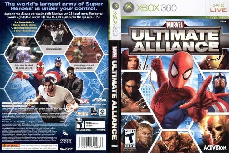 marvel ultimate alliance instruction manual