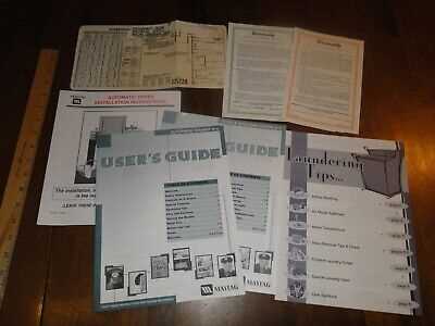 maytag washer instructions manual