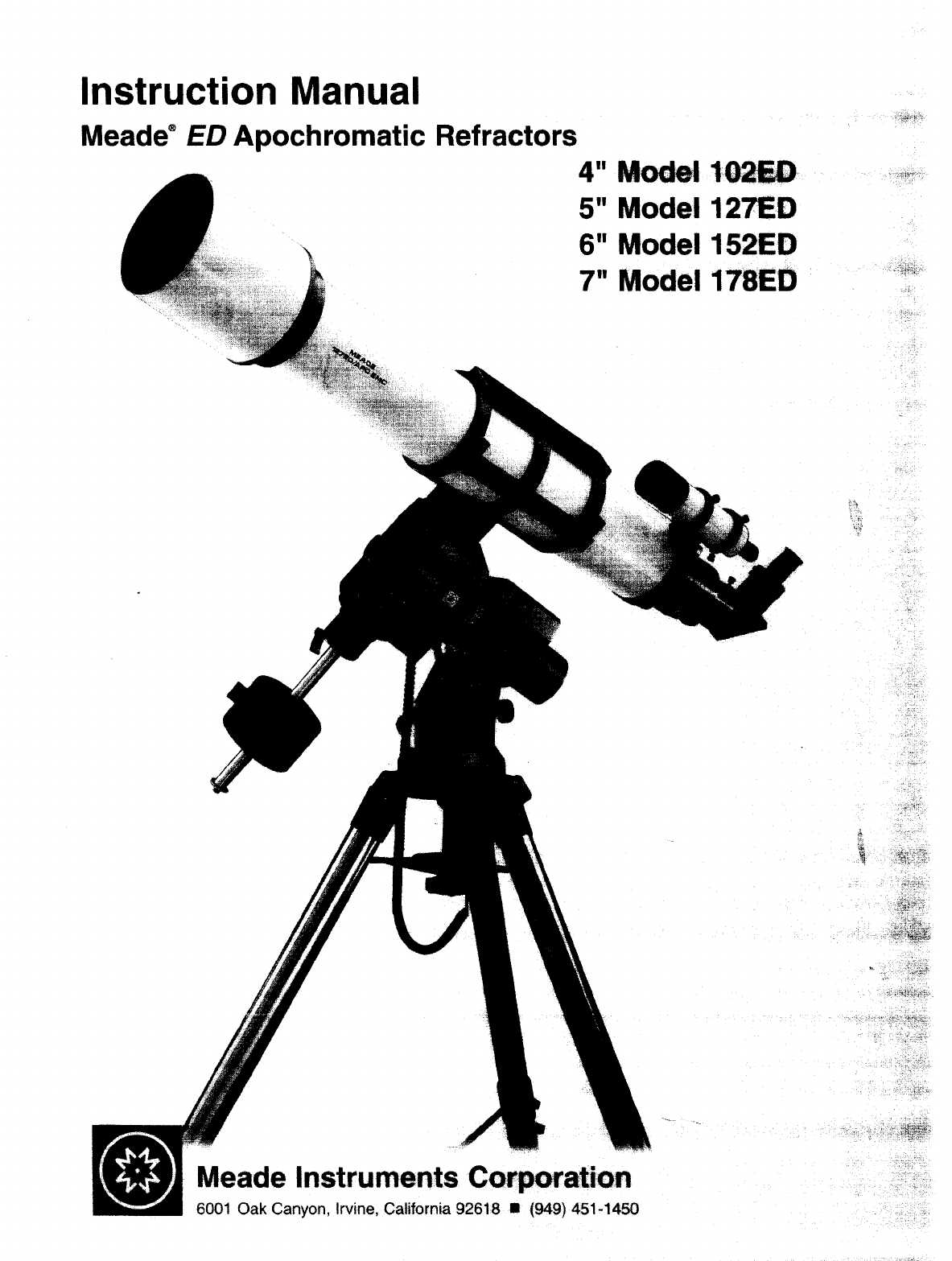 meade telescope instruction manual