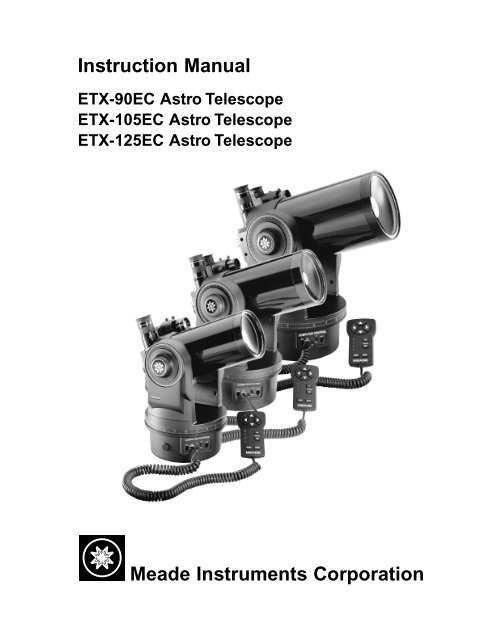 meade telescope instruction manual