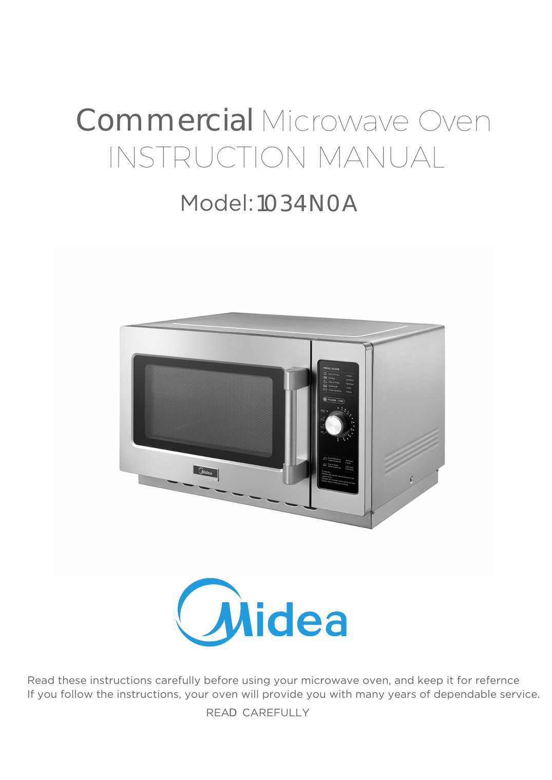 midea microwave oven instruction manual