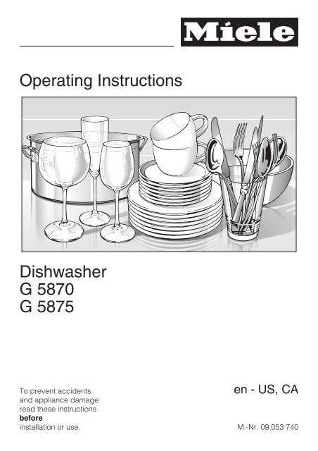 miele dishwasher instruction manual