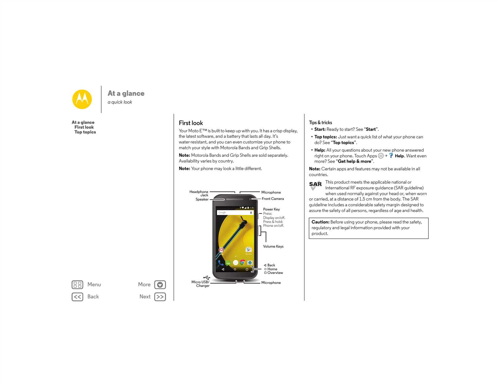 moto e instruction manual