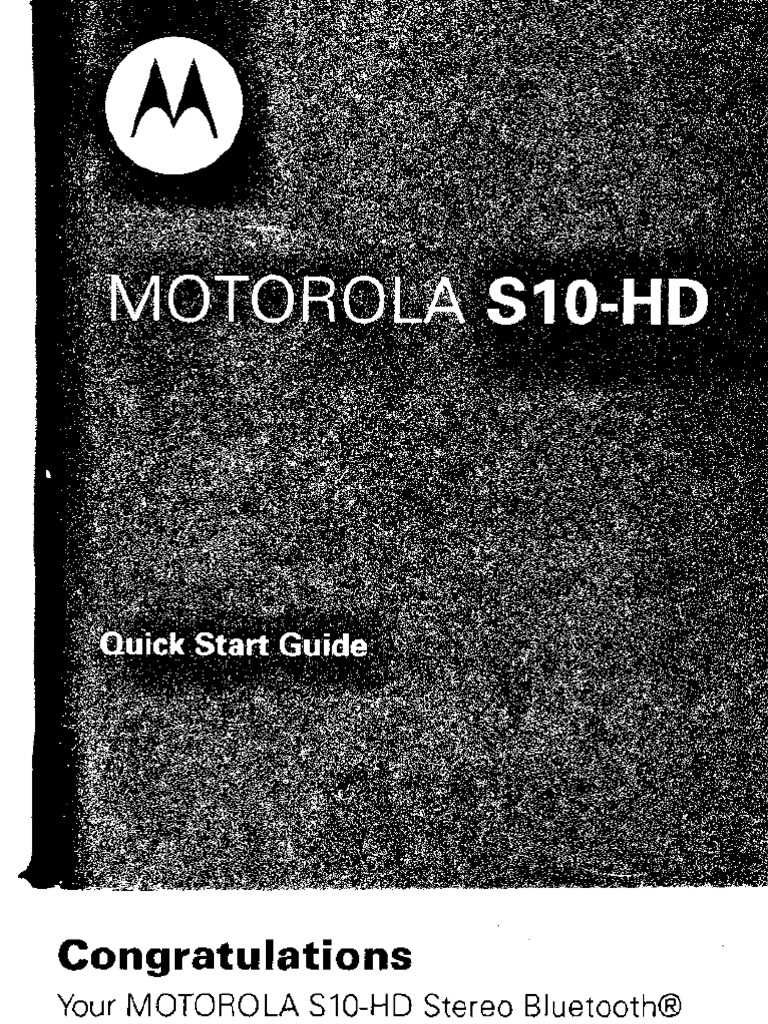 motorola h350 bluetooth instruction manual