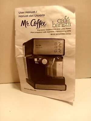 mr coffee latte maker instruction manual