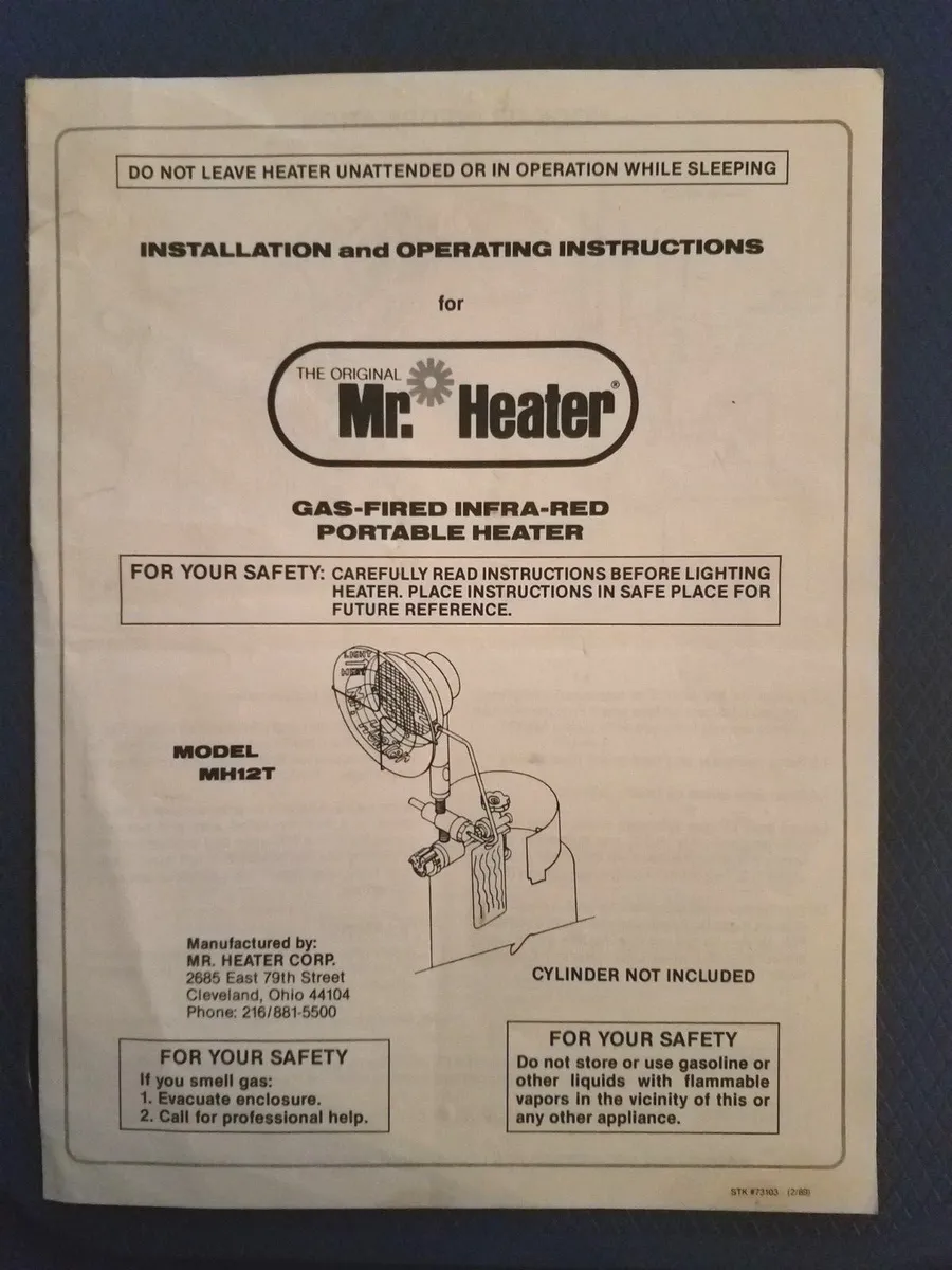 mr heater instruction manual