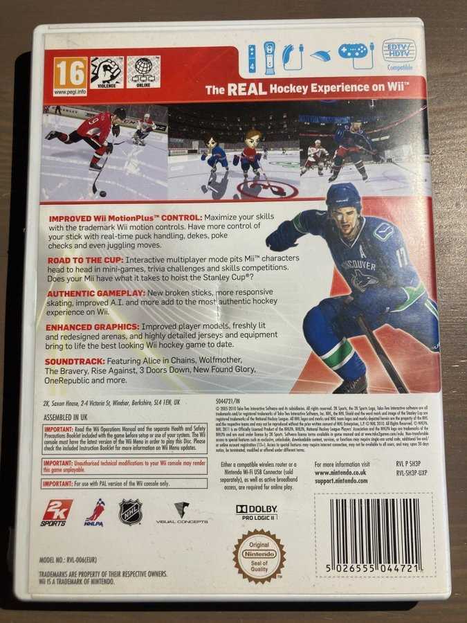 nhl 2k11 wii instruction manual