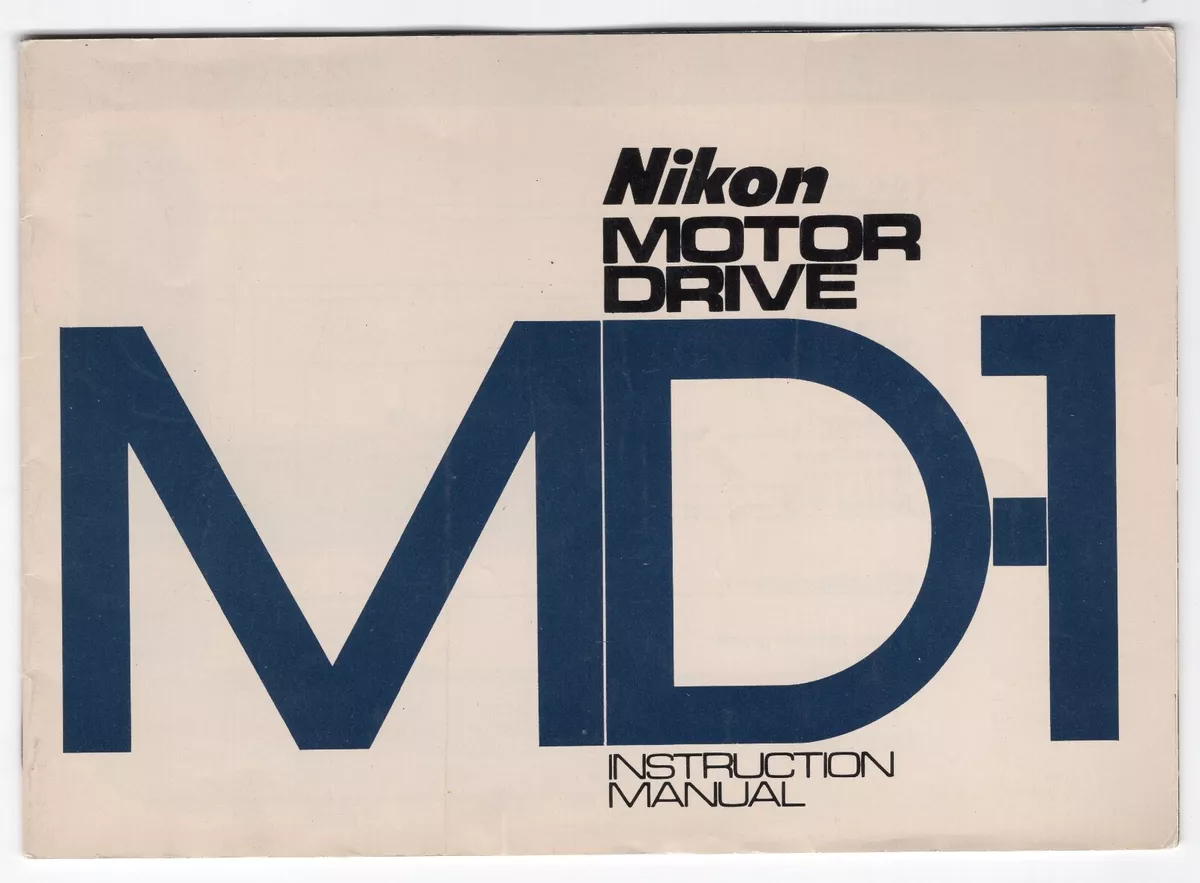 nikon md 4 instruction manual