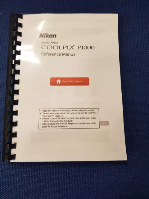 nikon p100 instruction manual