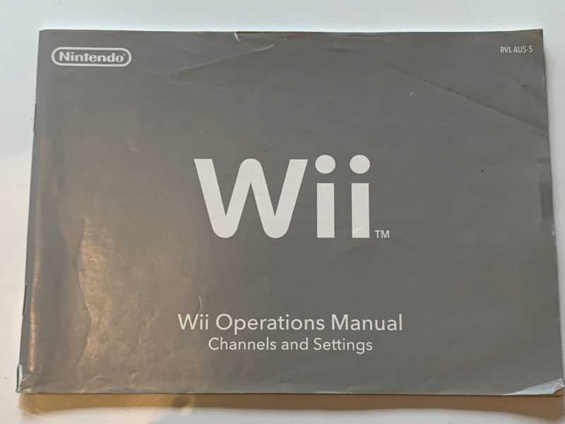 nintendo wii console instruction manual