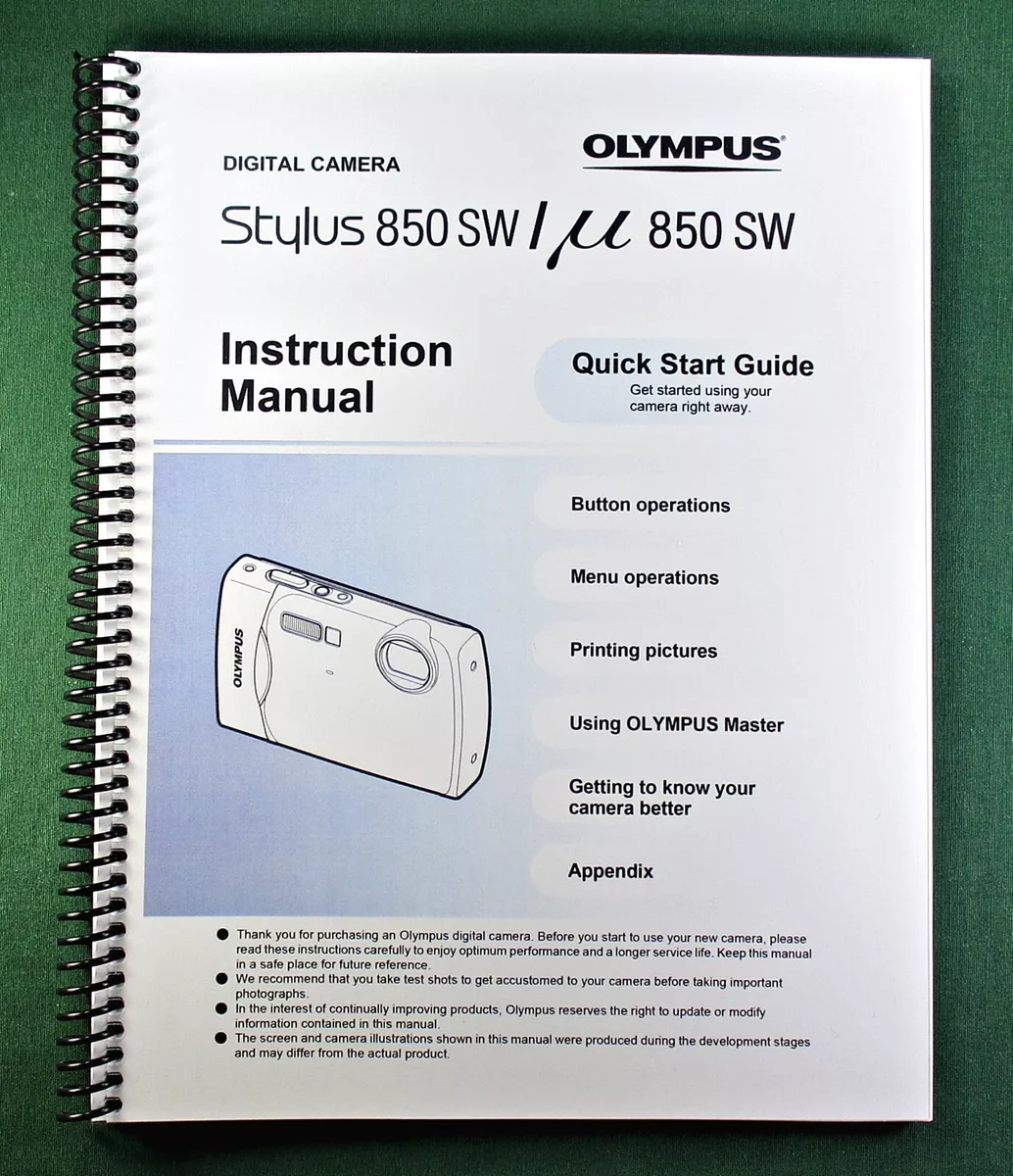 olympus stylus instruction manual