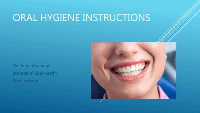 oral hygiene instruction manual