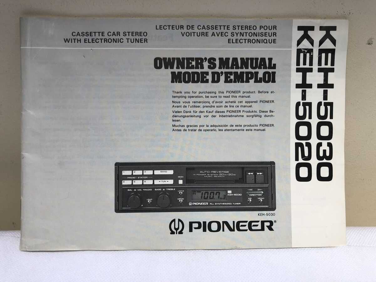 pioneer car radio instruction manual